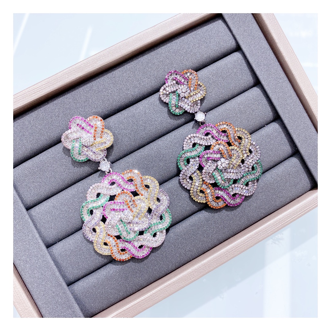  9017-325 Flower CZ Earring