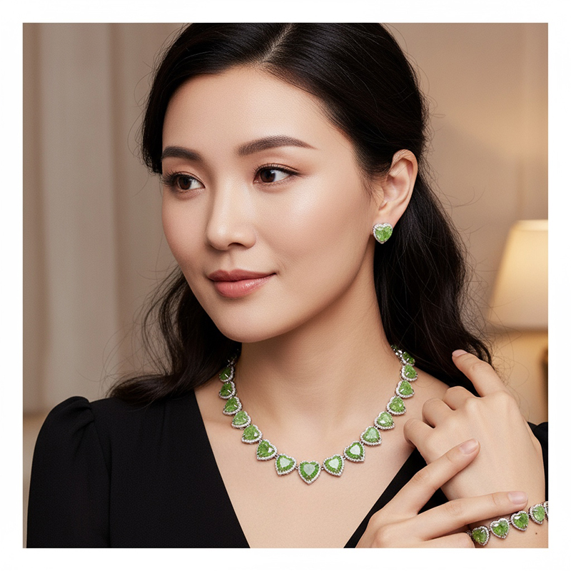 Heart CZ Jewelry Set D1201